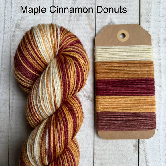 Maple Cinnamon Donuts Dyed to Order Self Striping Yarn