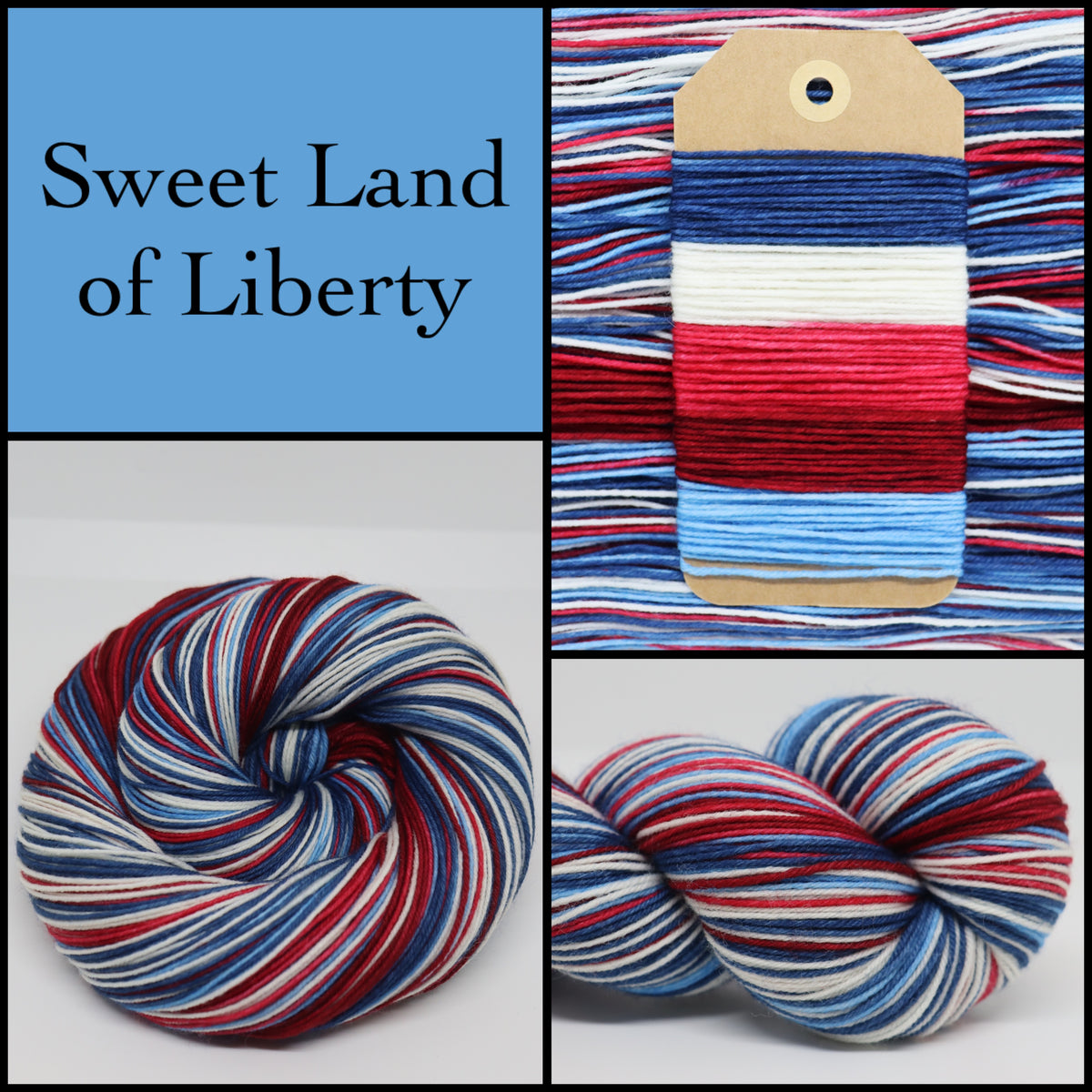 Sweet Land of Liberty Self Striping Sock Yarn Dye to Order – Night Owl ...