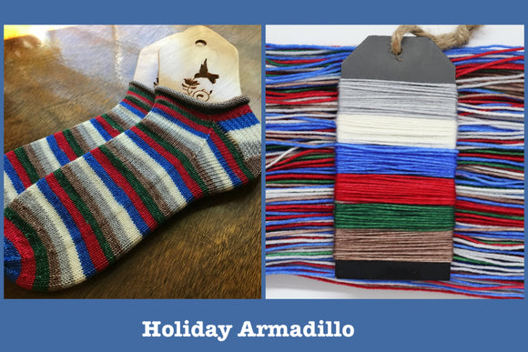 Dyed to Order Holiday Armadillo Self Striping