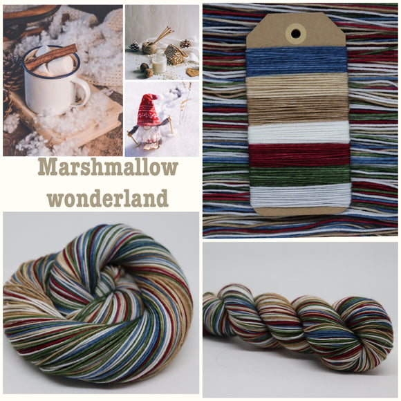 Dyed to Order Marshmallow Wonderland Self Striping Christmas