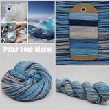 Dyed to Order Polar Bear Kisses Self Striping Christmas